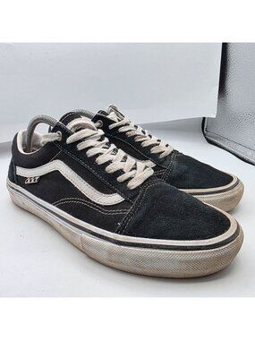 Vans Old Skool Mens Size 10 Black White Shoes Skate Casual Walking Training